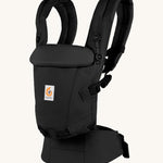 Ergobaby Adapt  SoftTouch™  Cotton Baby Carrier in Onyx Black. Side view.