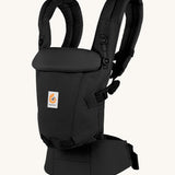 Ergobaby Adapt  SoftTouch™  Cotton Baby Carrier in Onyx Black. Side view.