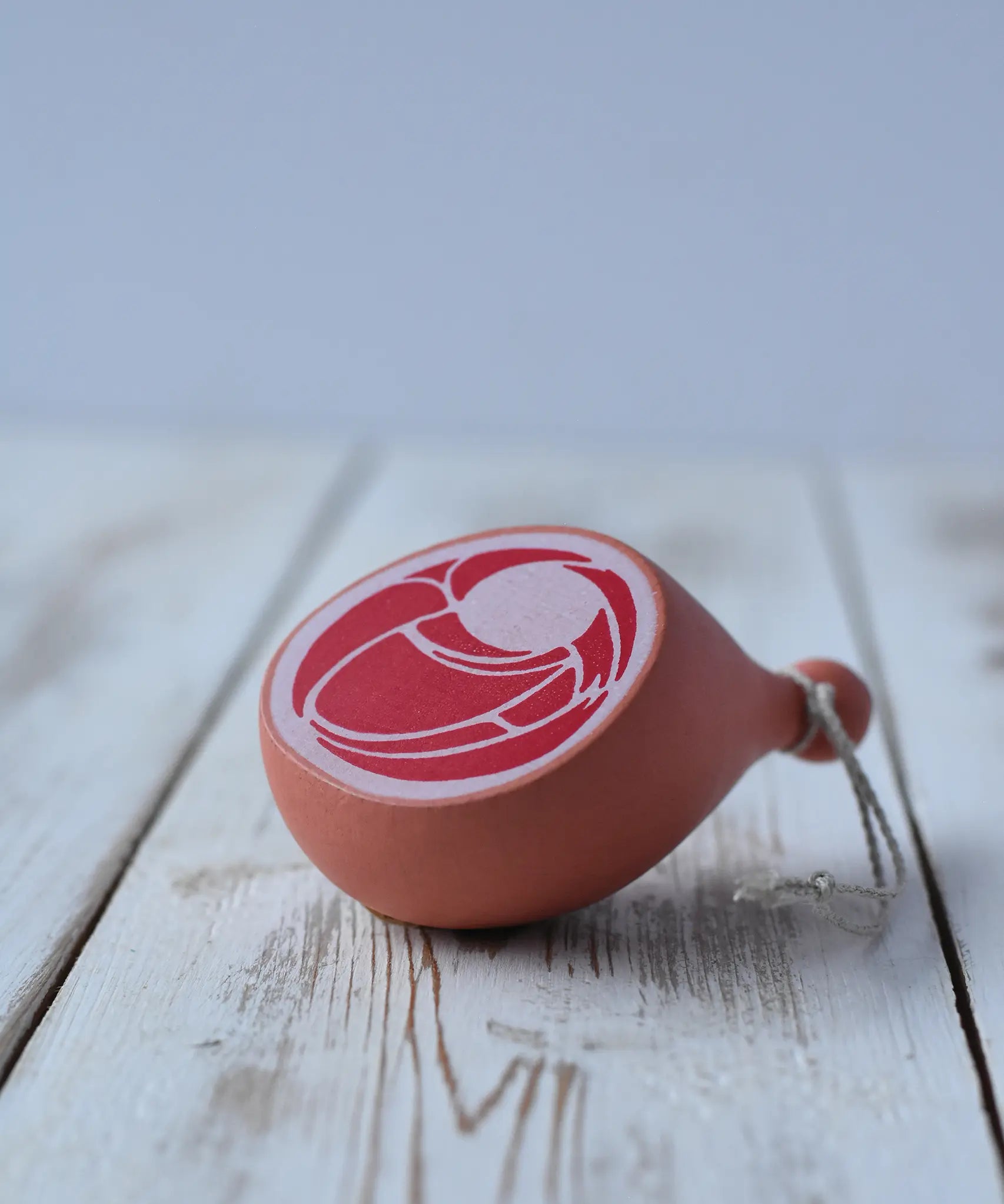 Erzi Gammon joint Wooden Play Food placed on a wooden surface. 