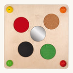 Erzi Sensory Touch & Feel Board. A wonderful sensory experience for little ones, with different textures in 5 circles