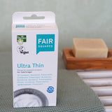 Fair Squared Fairtrade Ultra-Thin Condoms x 10, vegan, available to buy at Babipur.
