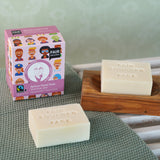 Set of 2 facial washing soaps by Fair Squared, in a lovely gift cardboard box, cruelty free and vegan soap, buy now at Babipur.