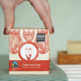 Set of 2 beard Soaps by Fair Squared, in a lovely men's gift cardboard box, cruelty free and vegan soap, buy now at Babipur.