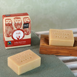 Fair Squared Fairtrade men's beard Soap, in a lovely gift cardboard box, a natural vegan plastic-free beard soap, available to buy at Babipur.