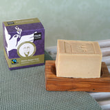 Khiro's Fairtrade Aleppo Soap by Fair Squared, in a lovely gift cardboard box, cruelty free and vegan soap for hair and body, buy now at Babipur.