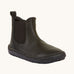 Froddo barefoot kids leather school chelsea boots available at Babipur. A soft leather Chelsea boot in black with a matching black rubber sole