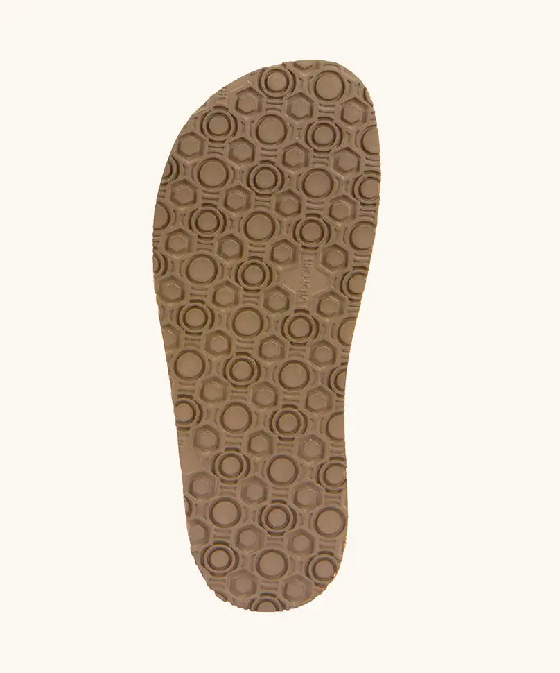 Brown rubber grippy sole for the Froddo barefoot kids natural leather sandal 