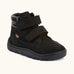 Froddo barefoot Zuru tex kids shoe in black. A natural leather shoe with 2 velcro fastener and padded ankle support
