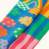 Frugi GOTS organic cotton 2 pack of fun frenzy socks laid flat 