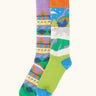 Frugi GOTS organic cotton 2 pack of socks features a winter inspired fairisle design and a polar scene design sock