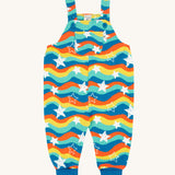 Frugi Cosy Parsnip Dungarees - Wavy Stars
