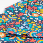 A closer look at the sleeves on the Frugi Bryher Top - Winter Hedgerow