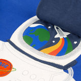 Frugi Owen Interactive Top - Blue Tang/Astronaut