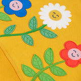 Frugi Easy On Jumper - Gold/Smiley Flowers