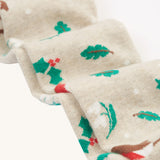 Frugi Norah Tights 2 Pack - Oatmeal Robin/Red