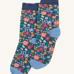 The flower print on the Frugi Frill Socks 2 Pack - Get Outside