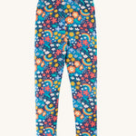 Frugi Libby Leggings - Winter Hedgerow, with a floral and rainbow print