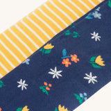 Lot de 2 collants Frugi Norah - Motif fleuri breton/bleu marine Bumblebee