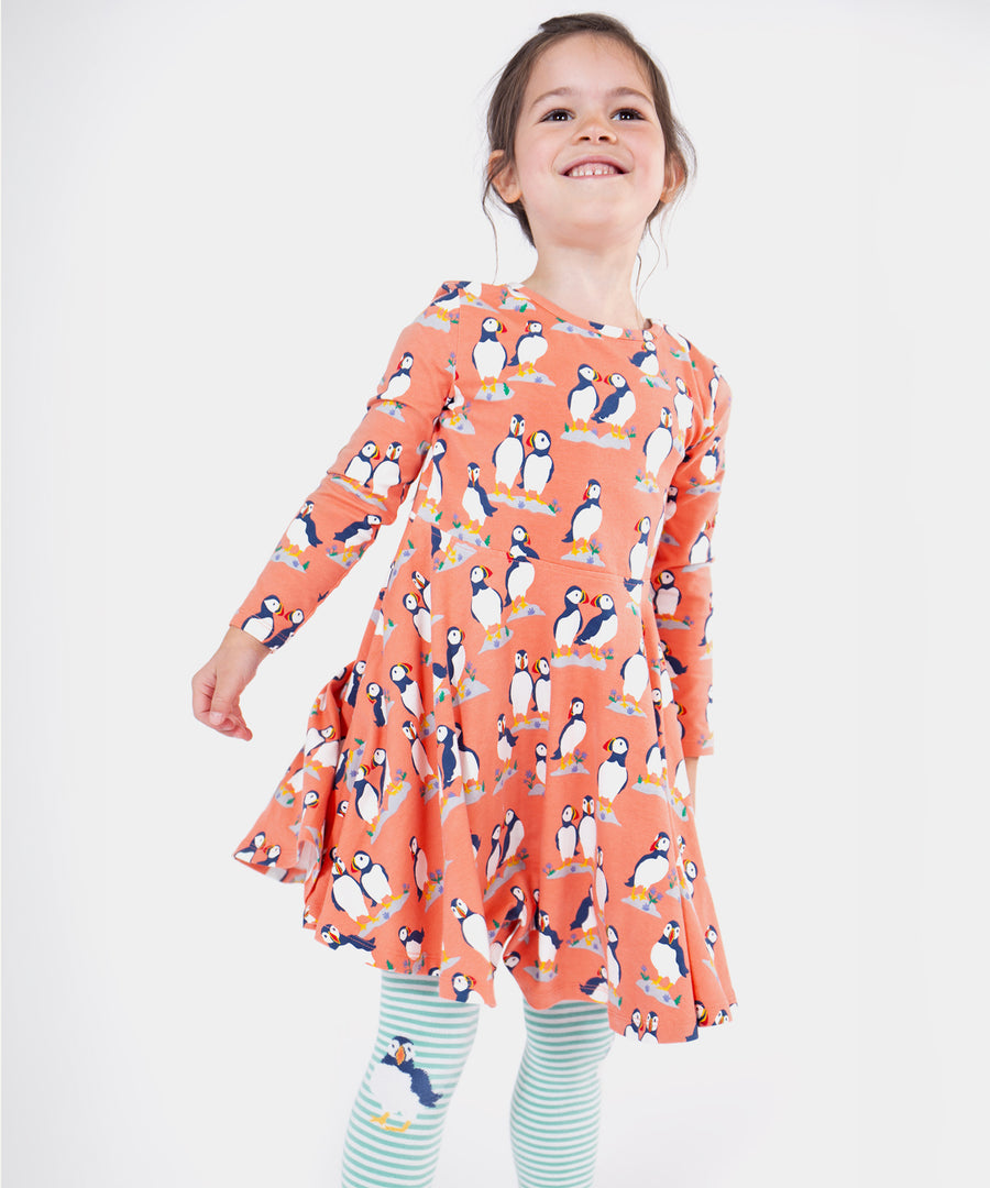 Frugi Sofia Skater Dress - Puffin Pals – Babipur