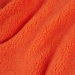 The fleece texture on the Frugi Toby Ted Fleece Jacket - Bonfire