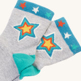 A closer look at the grey star socks from the Frugi Little Socks - Stars 2 Pack