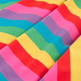 Robe patineuse Sunshine de Frugi - Rayures arc-en-ciel Foxglove