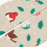 Frugi Norah Tights 2 Pack - Oatmeal Robin/Red