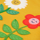 Frugi Easy On Jumper - Gold/Smiley Flowers