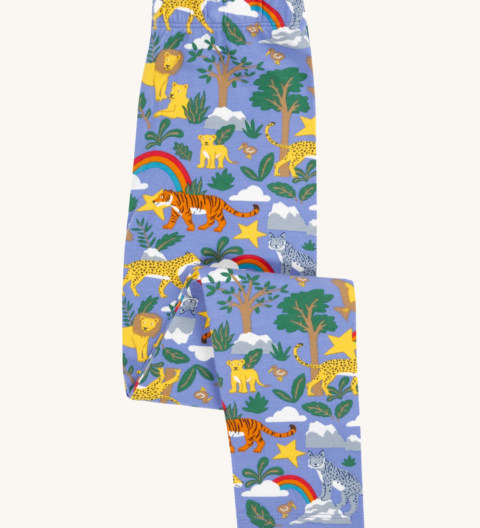 Frugi libby leggings in grape into the wild design available at Babipur. 