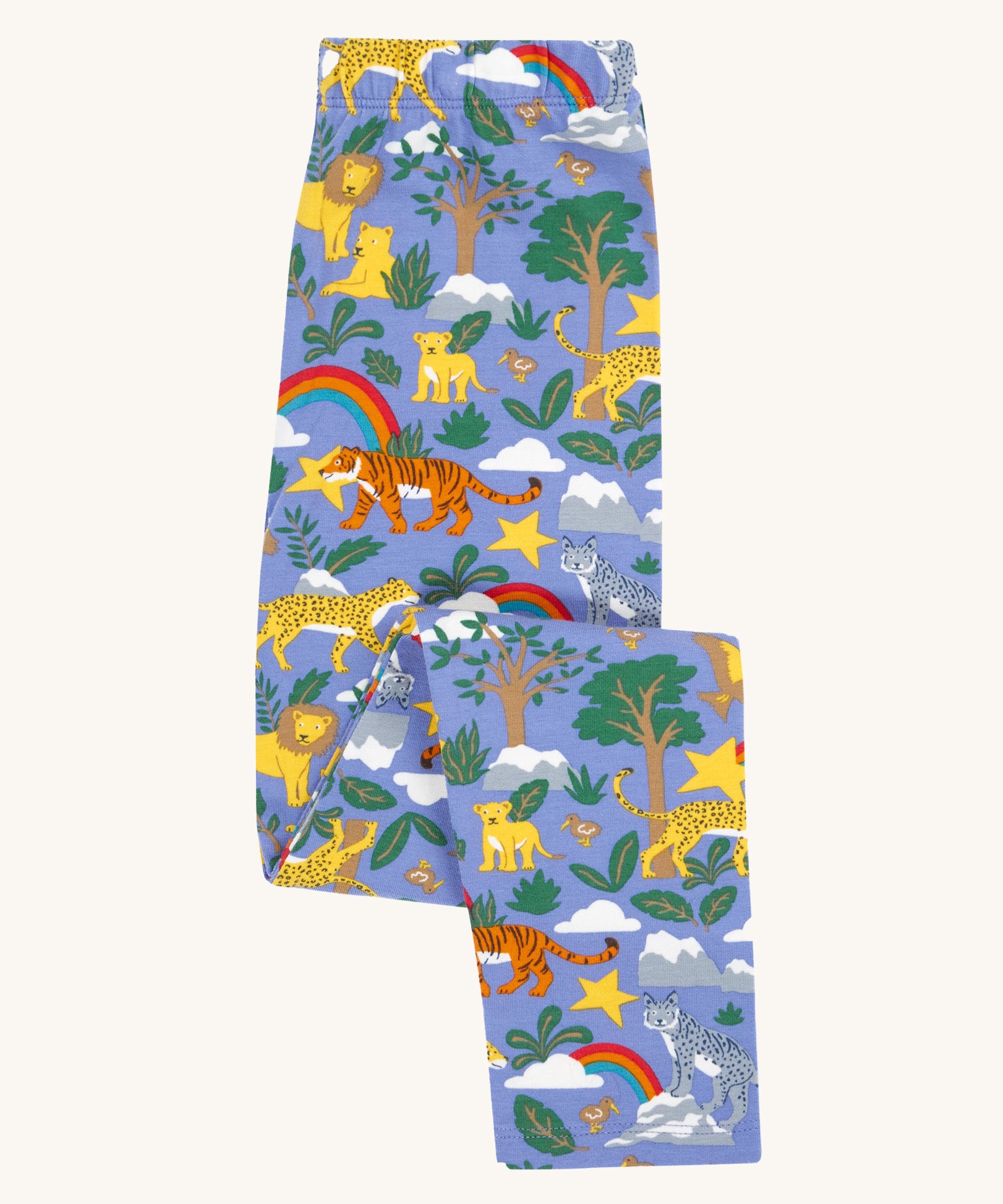 Frugi libby leggings in grape into the wild design available at Babipur. 