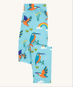 GOTS organic cotton Frugi libby leggings in kingfisher skies design available at Babipur. 