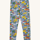 Frugi libby leggings in grape into the wild available at Babipur. A GOTS organic cotton legging in pastel purple colour with a safari inspired design.
