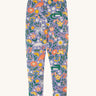 Frugi Libby Printed Leggings - Rainforest Friends. Soft, organic cotton leggins in lilac, with zebras, flamingos, parrots, and more wild friends print.