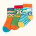 Frugi GOTS 100% organic cotton little socks 3 pack in a farm and fairisle inspired designs