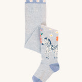 Frugi Norah Tights - Grey Marl/Zebra