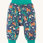 Frugi Parsnip Pants - Roarsome! A playful tiger print, with green waist band and ankle cuffs