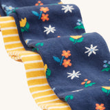 Lot de 2 collants Frugi Norah - Motif fleuri breton/bleu marine Bumblebee