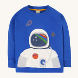 Frugi Owen Interactive Top - Blue Tang/Astronaut