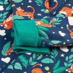 The wrist cuffs on the Frugi Zelah Zip Up All In One - Roarsome!