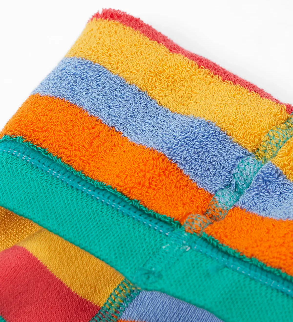 Frugi GOTS 100% organic cotton kids toasty thick tights laid flat showing the terry fabric inner liner