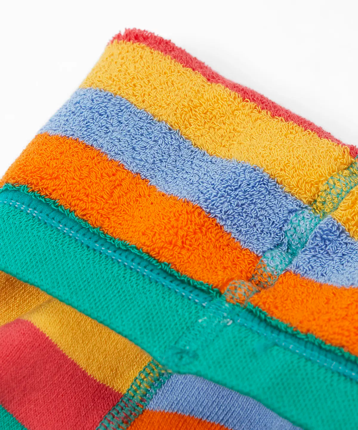 Frugi GOTS 100% organic cotton kids toasty thick tights laid flat showing the terry fabric inner liner