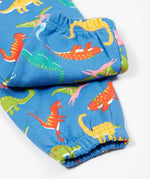 Frugi blue joggers dino roar cuff detail