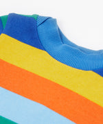 Frugi jumper bold and bright stripe neck detail