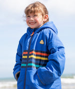 Frugi blue rainbow stripe changing robe 