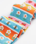 Frugi norah tights daisy fairisle design detail