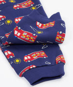 Frugi navy snuggle crawlers fire engine cuff detail
