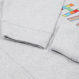 Frugi grey oversized sweater happy design cuff detail