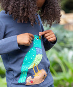 Frugi kids navy hooded top starling design 