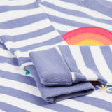 Frugi Easy On Top - Raisin à rayures/arc-en-ciel