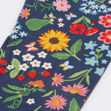 Frugi navy leggings potager garden print detail